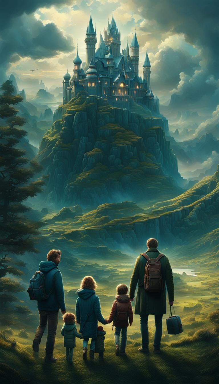 Dramatic Family Portrait in Digital Matte Painting