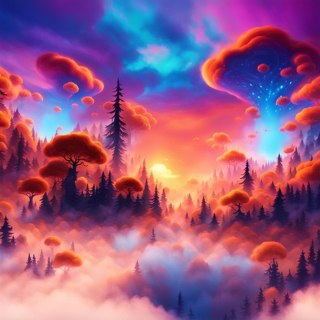 Breathtaking Fantasy Landscape in Pixar-Inspired 3D