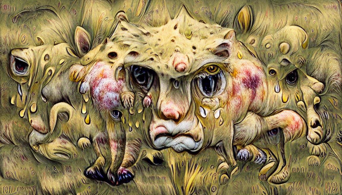Mysterious Twilight Creature with Warts and Moles
