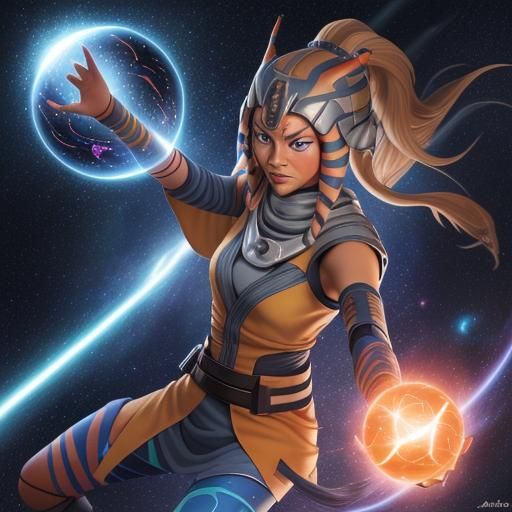 Ahsoka as Naruto: Galaxy Orb Attack