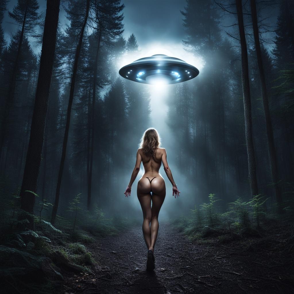 UFO Abduction of Terrified Woman at Night