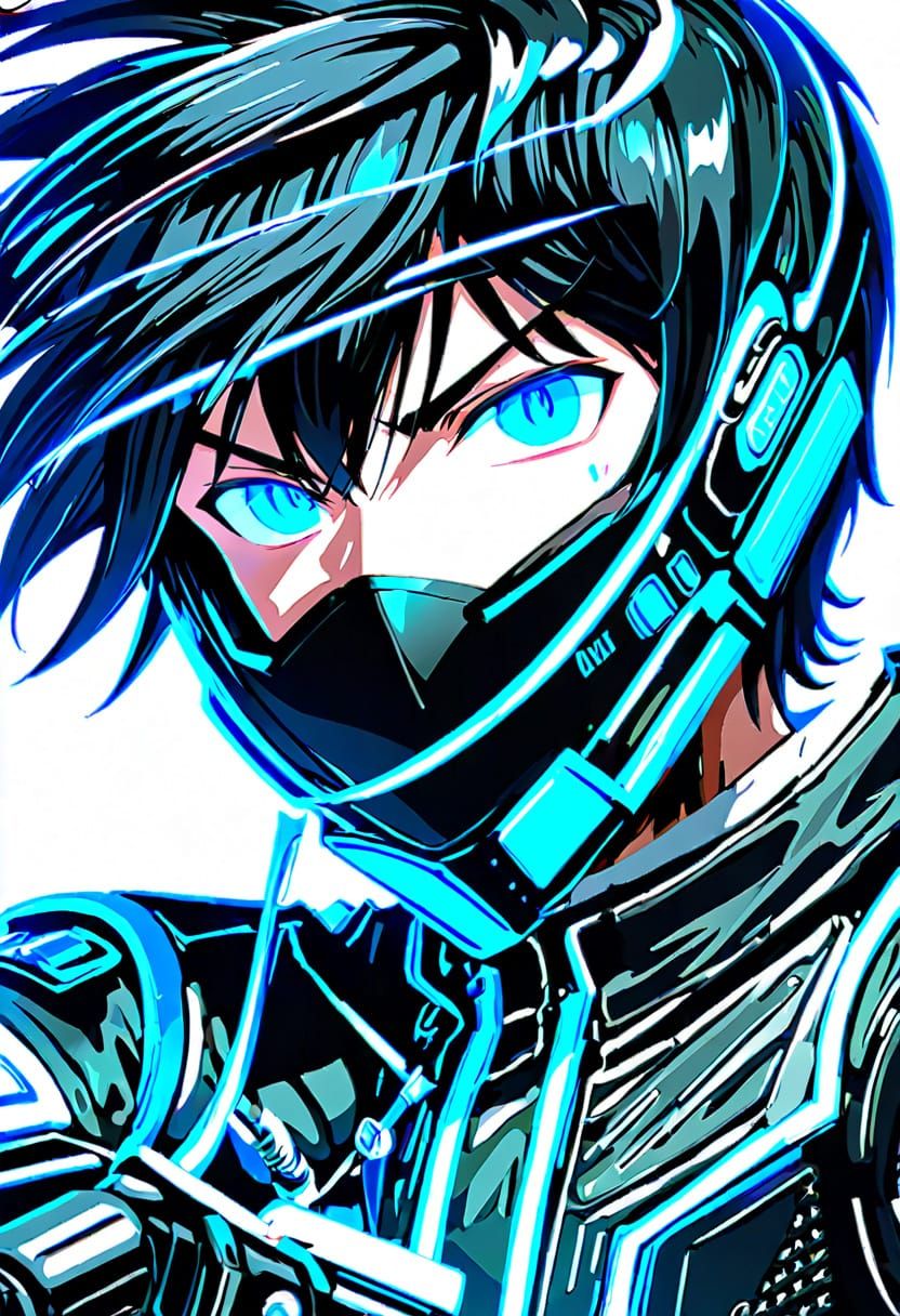 Anime-Inspired Boy Rides Futuristic Motorcycle