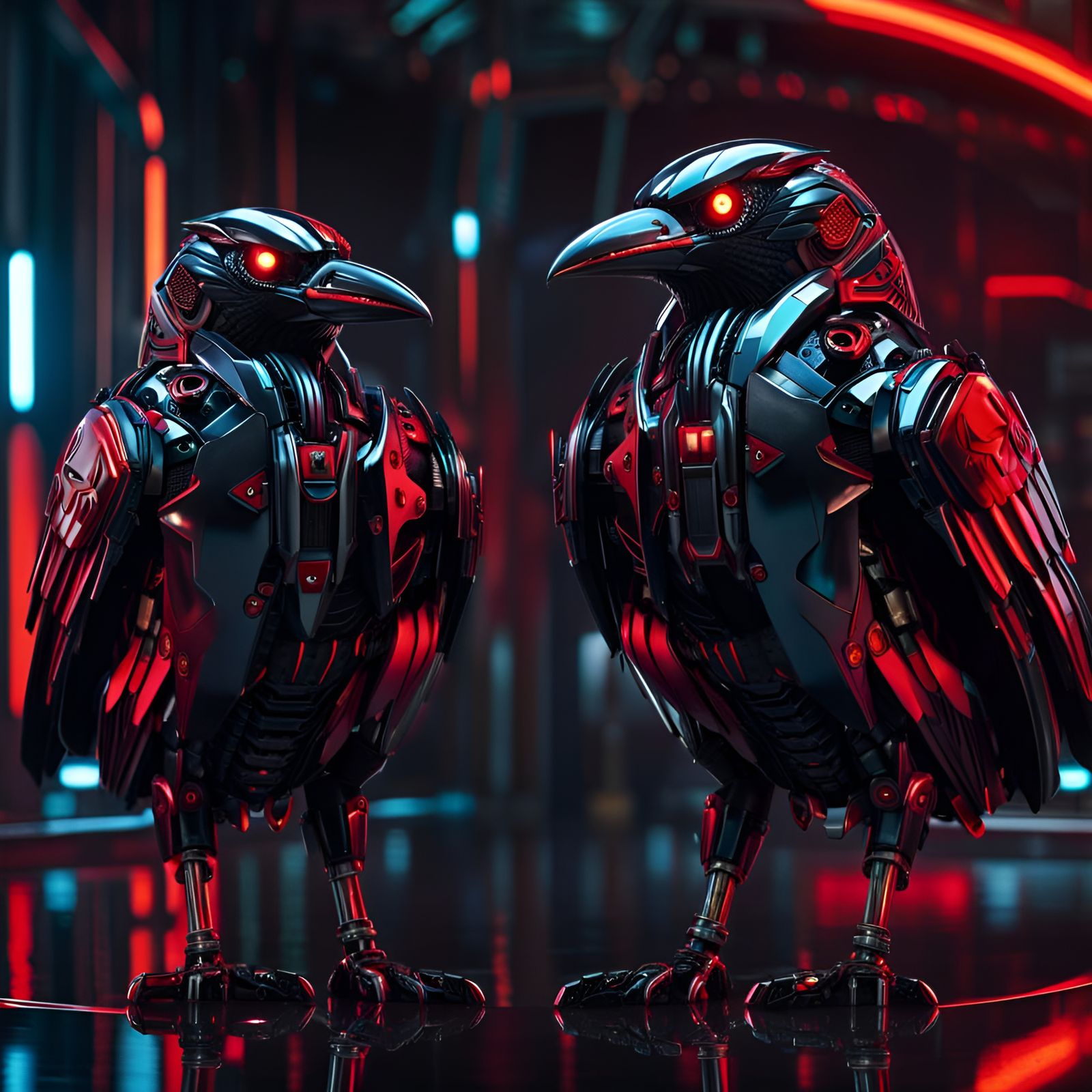 Robo Ravens Huginn and Muninn..