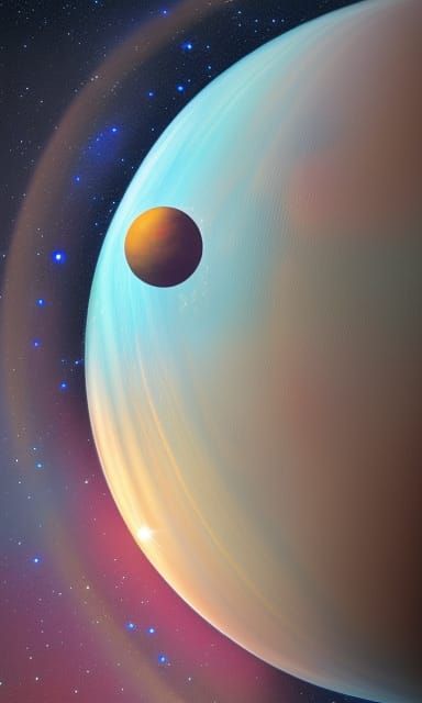Holographic Solar System in Digital Gloss Painting