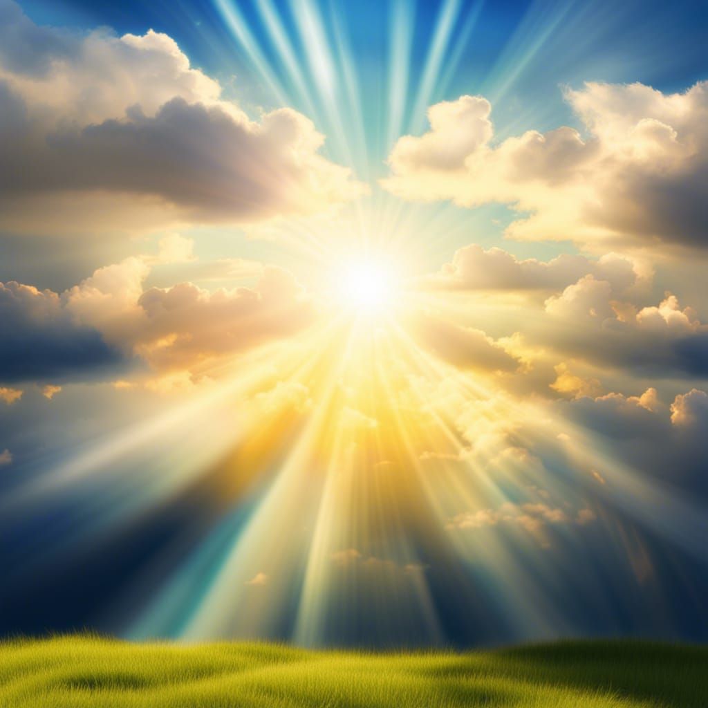 Peaceful World: Radiant People in Divine Light