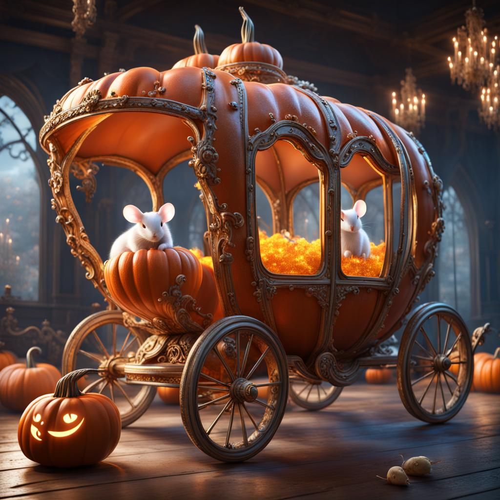 Cinderella's Pumpkin Carriage with Fairy Dust