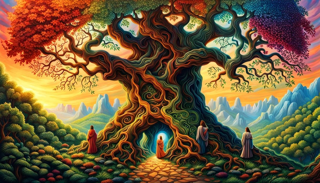 Hyperrealistic Tree People of the Tree of Life