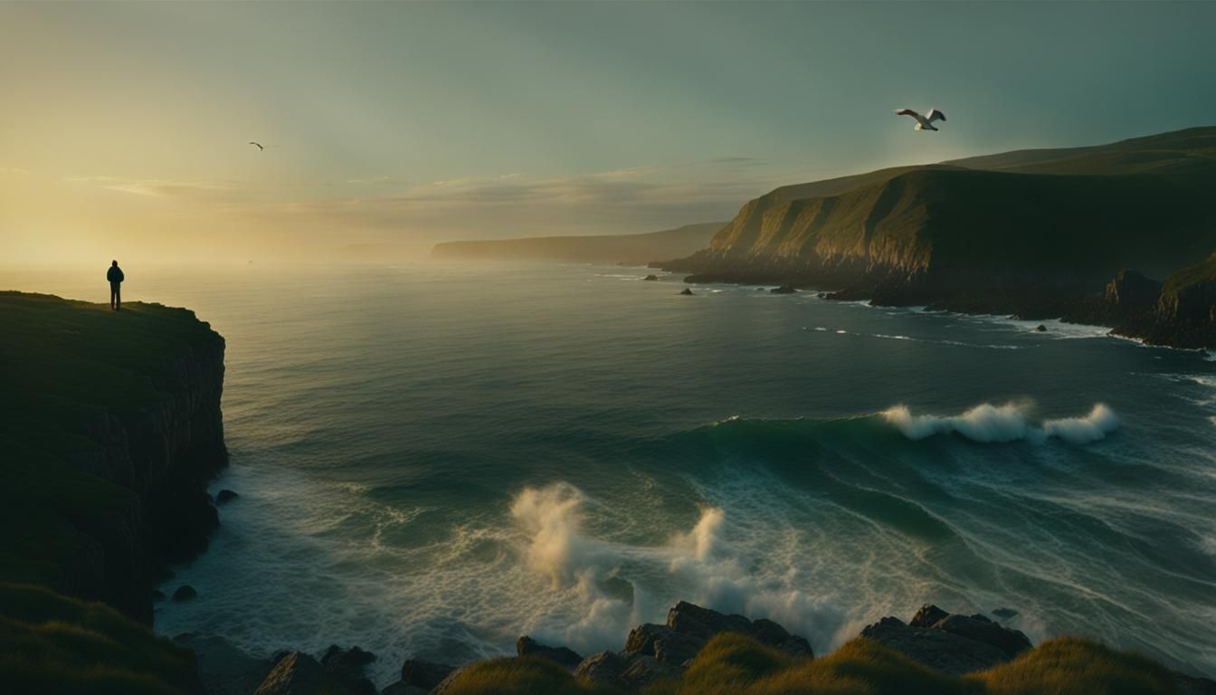 Moody Ocean View at Golden Hour