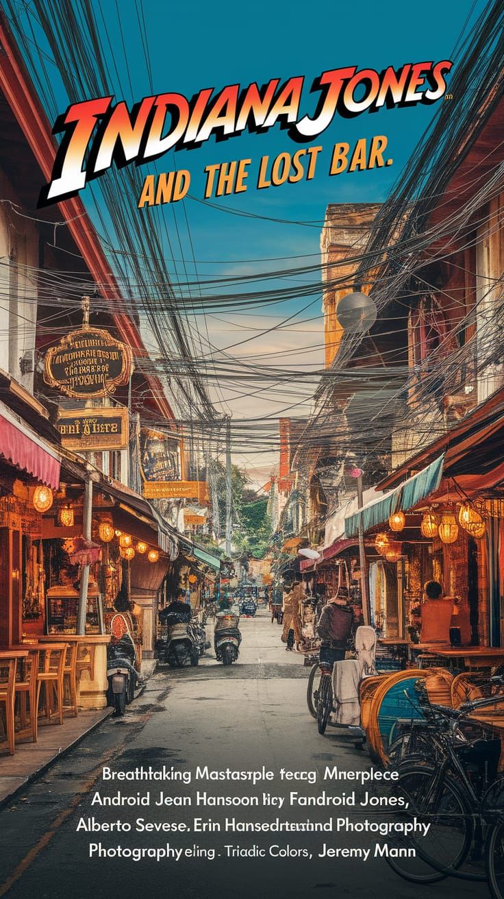 Indiana Jones Movie Poster: Lost Bar in Thailand Street