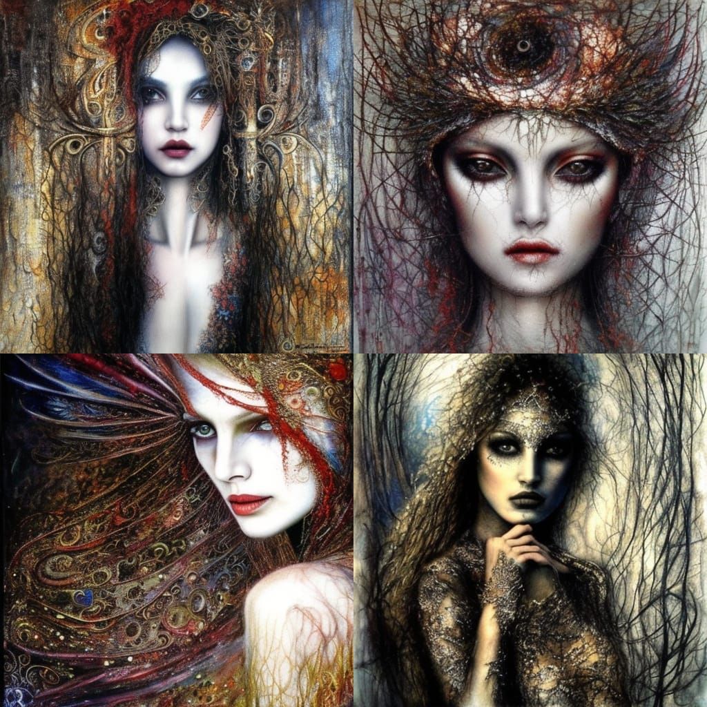 Ethereal Figure in Surreal Landscape