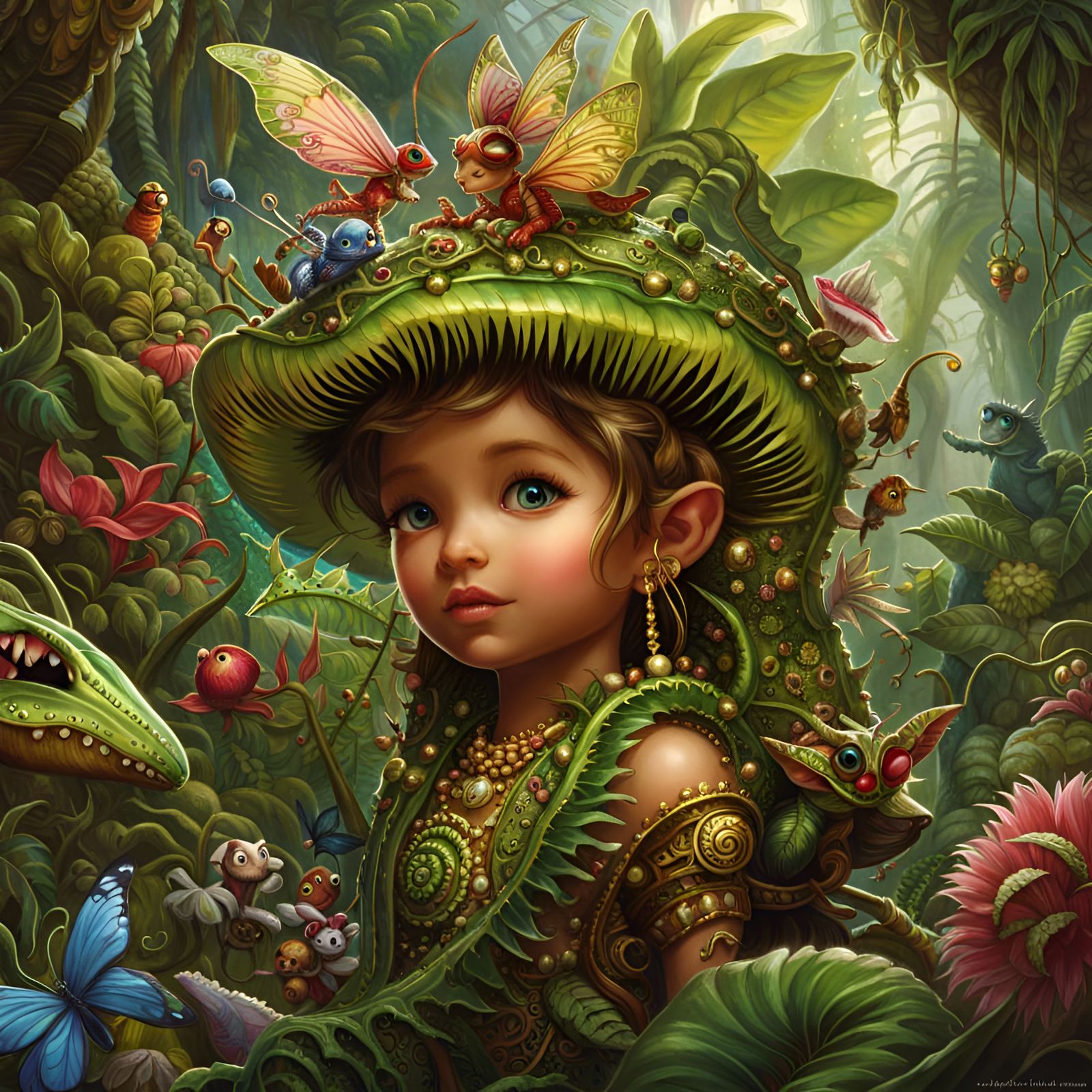 Chibi Flytrap Pixie in Jungle Wonderland