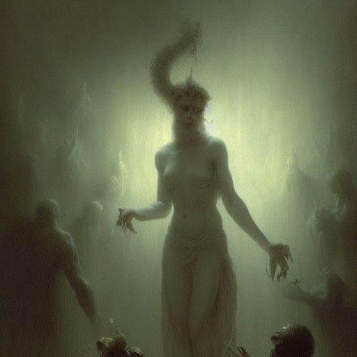 Horrific Milk Scene in Doré Style