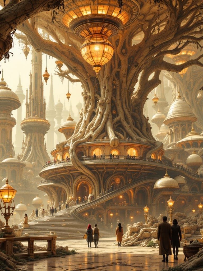 AI-Generated Sci-Fi Bulbous Design