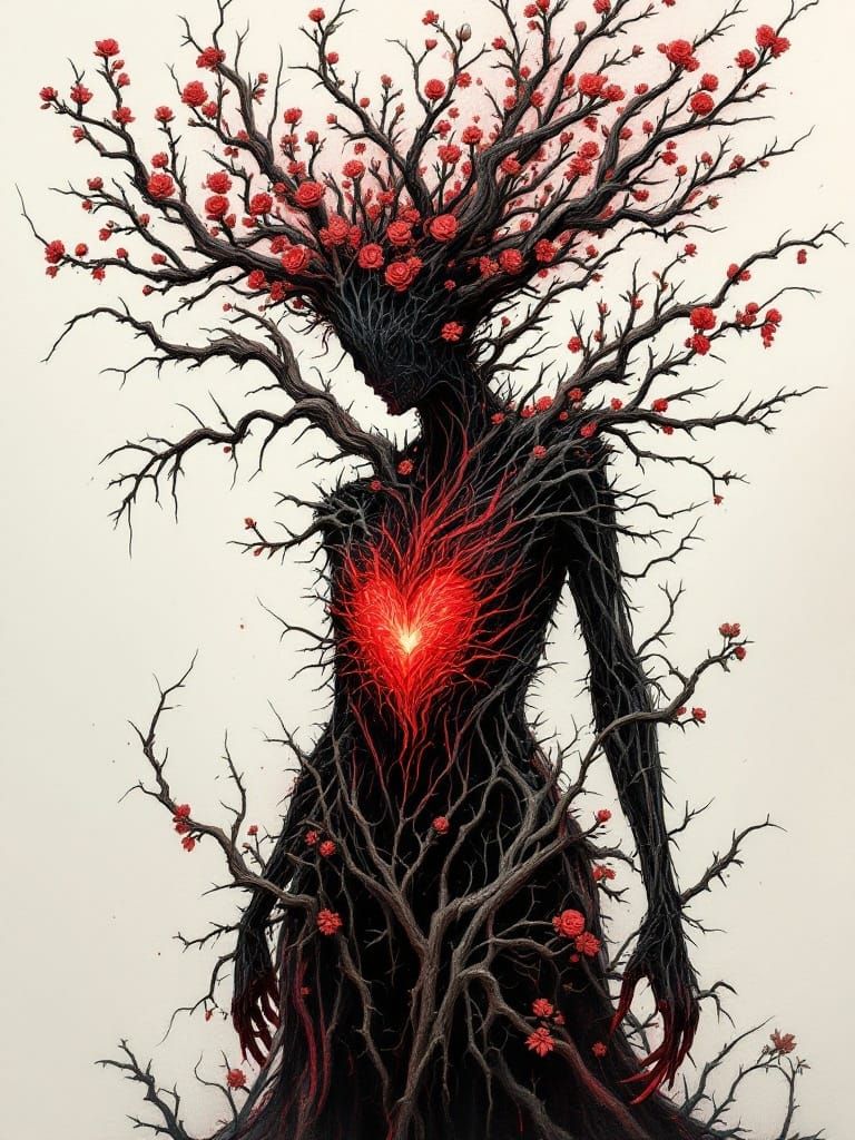 Surreal, High-Detail Artwork in Alcohol Ink, Blending Eerie...