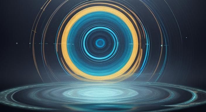 Abstract Geometric Flow of Time in Vibrant Colors