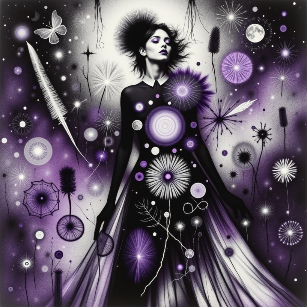 Steampunk Fashion Illustration in Avant-Garde Style