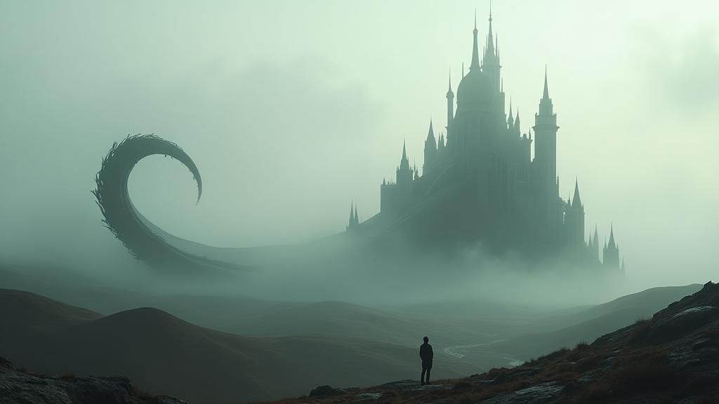 Dreamlike Architecture with Flowing Shadow