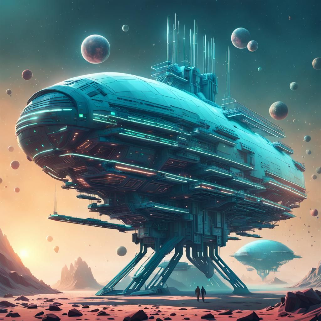 Xenobiologic Starship in Liminal Space