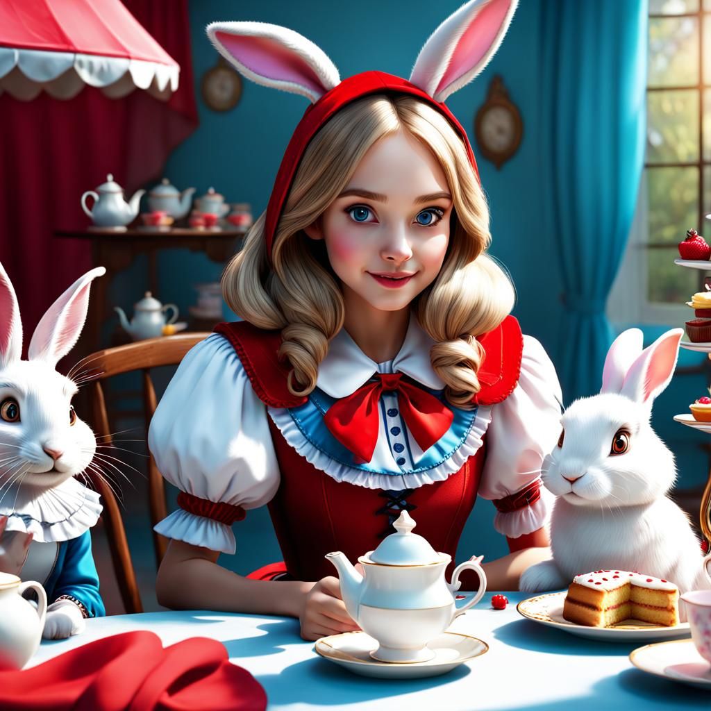 Alice and Red Riding Hood's Tea Party, 3D Art