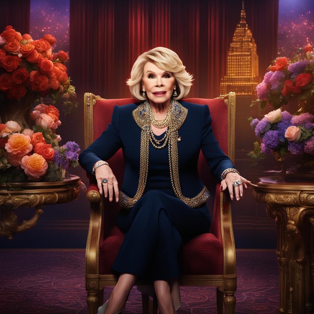 Portrait of Joan Rivers hosting the Tonight show