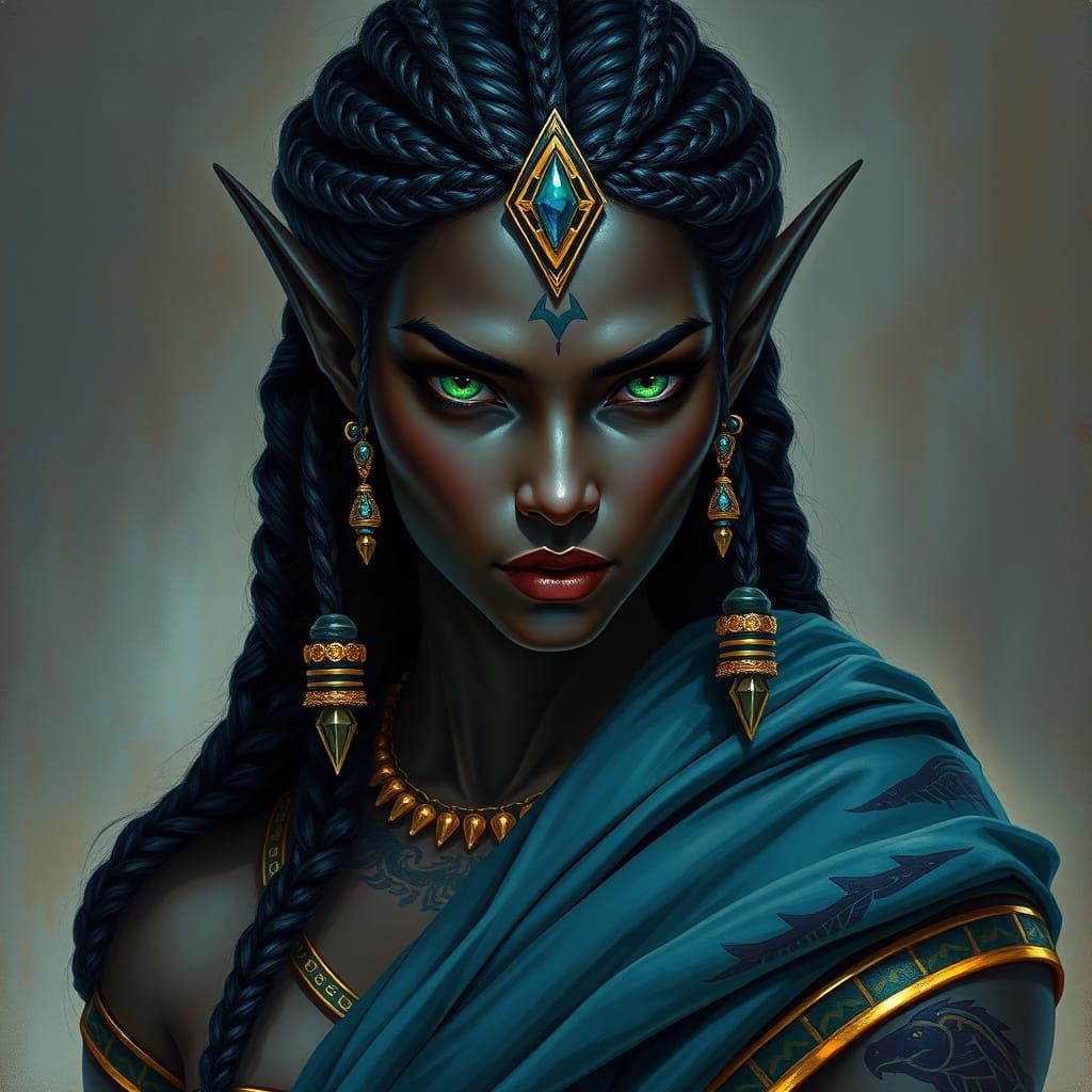 Mesopotamian Goddess in Elven Splendor