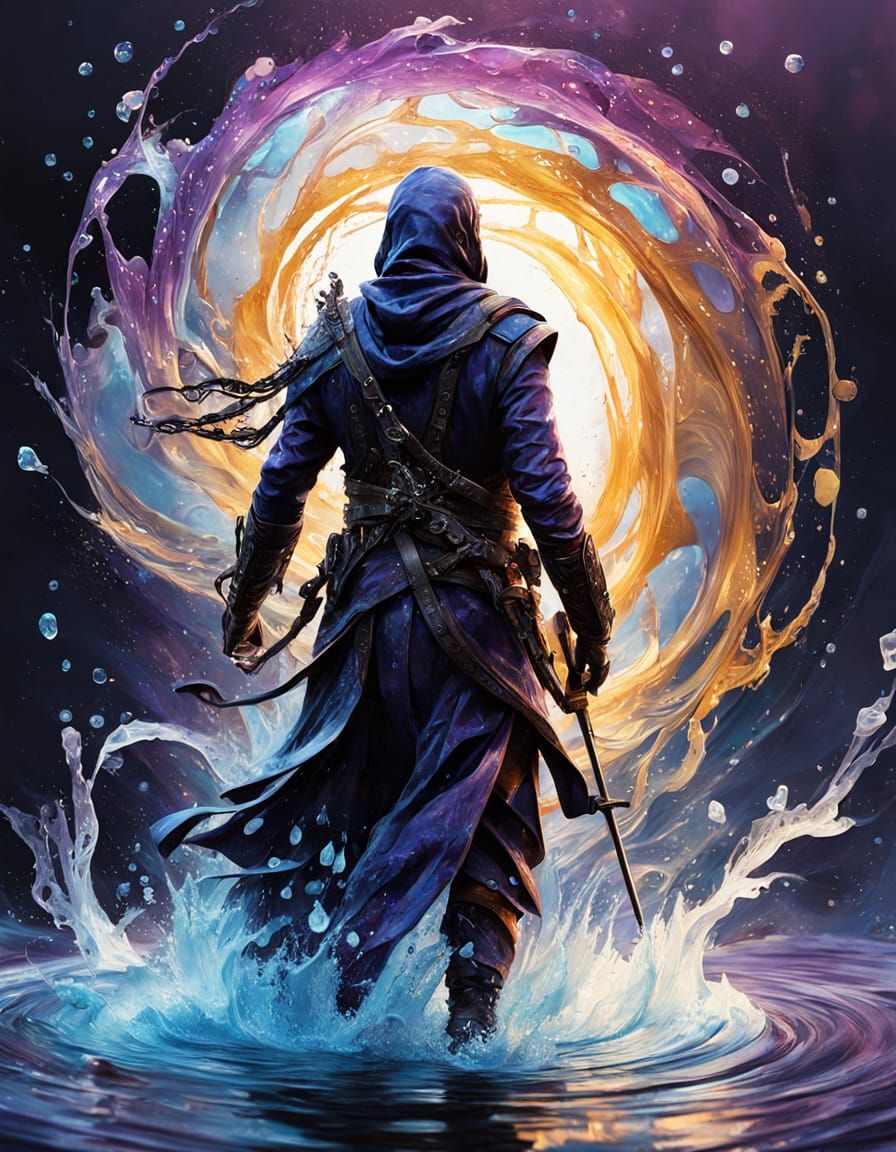 Aqueous Assassin Emerges in Hyperrealistic Digital Art