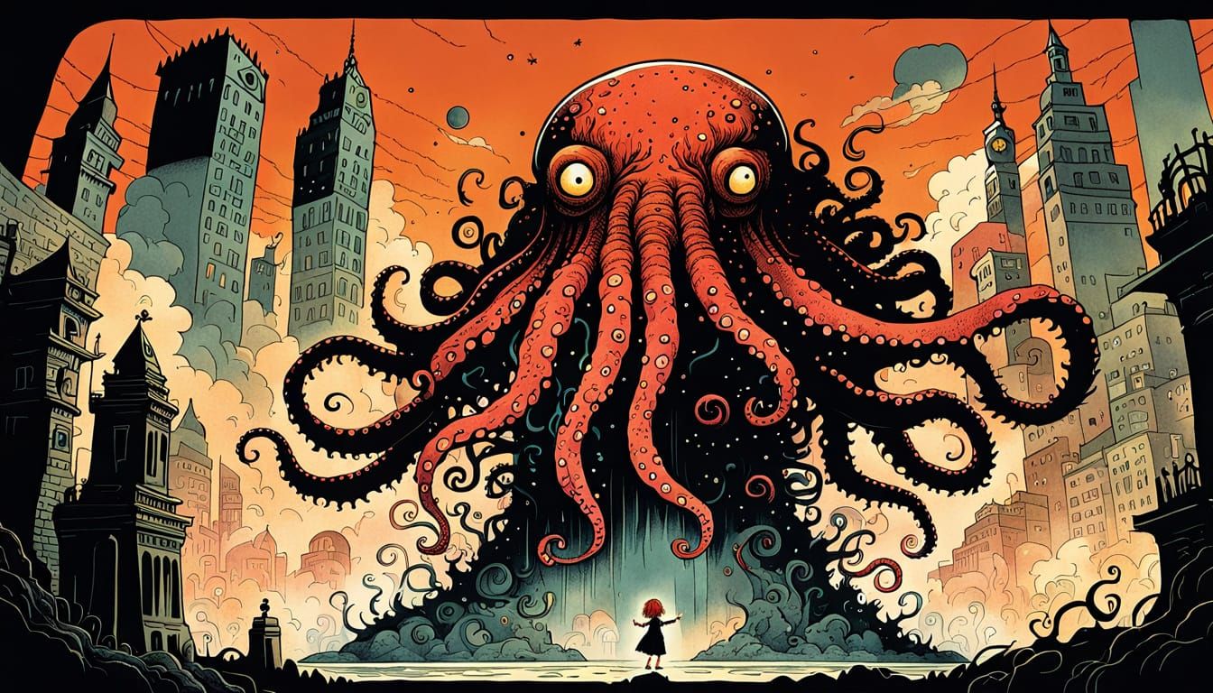 Girl With Glowing Hands Fights Tentacle Monster in Fantastic...