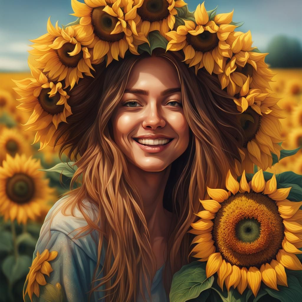 Sunflower Woman