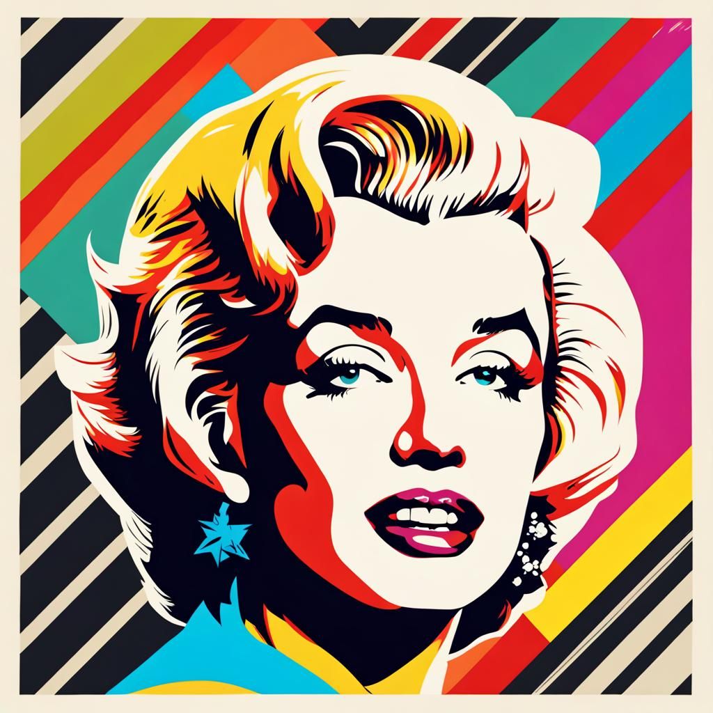 Marilyn Monroe Pop Art Screen Print in 8K