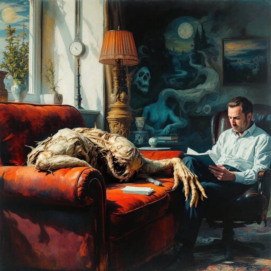 Plant's Existential Crisis: A Surrealist Therapy Session