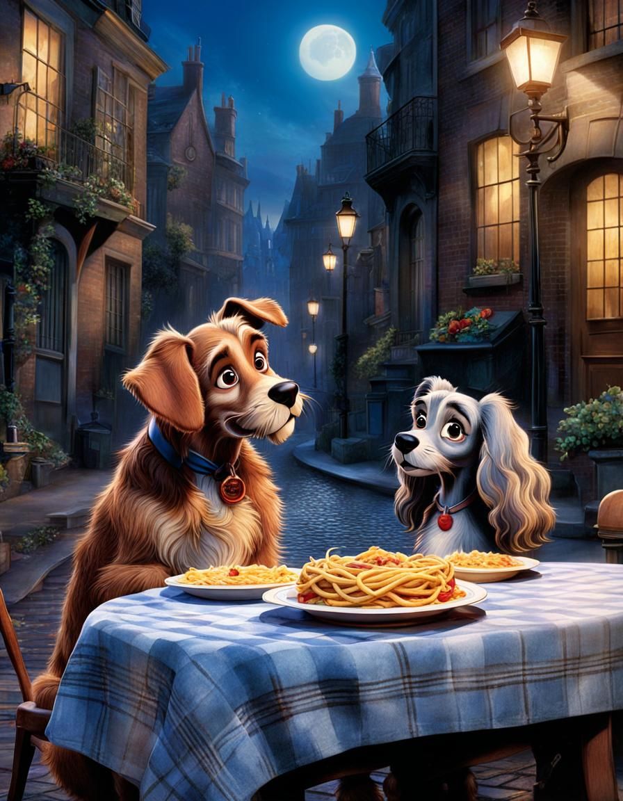 Lady and The Tramp AI Image