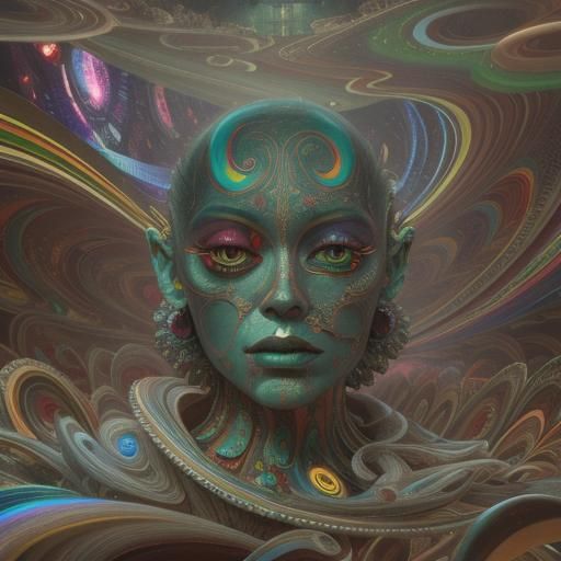 Psychedelic Television in Surreal 3D Rendering