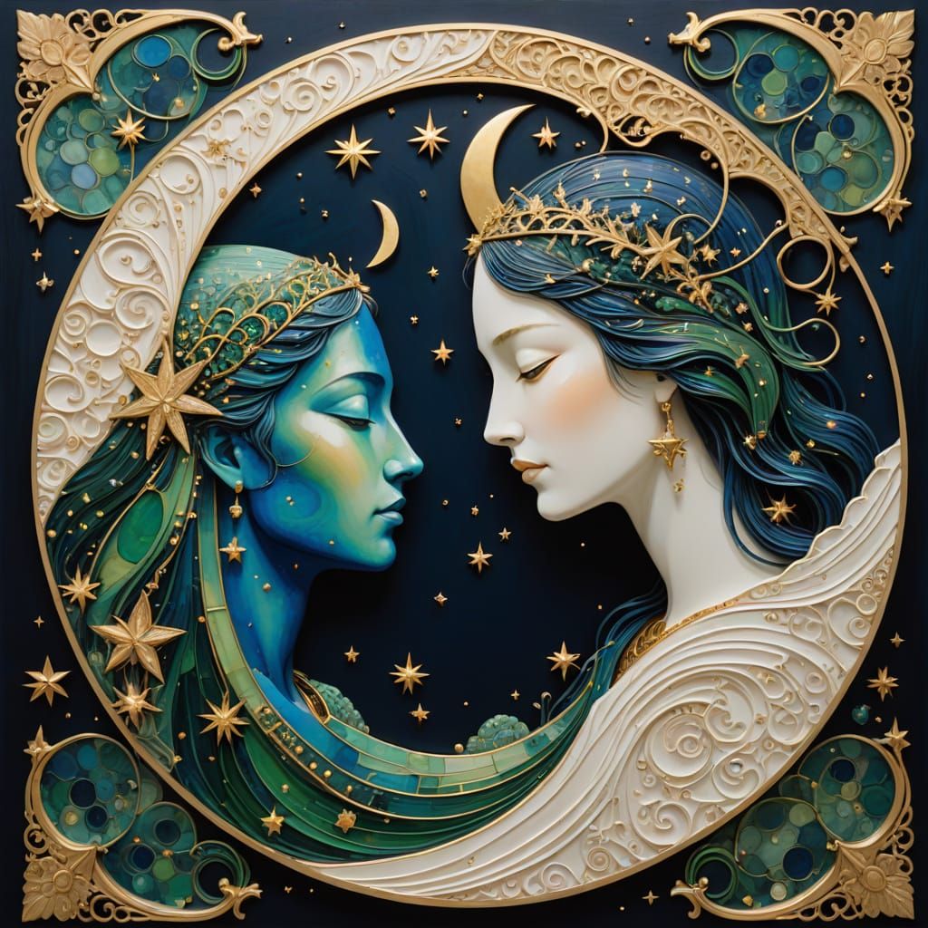 piece of art using different abstract shapes.