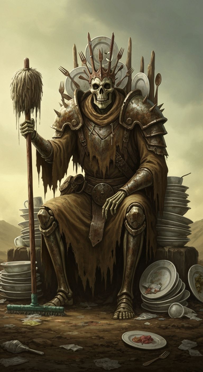 Towering Lich King on Throne of Trash