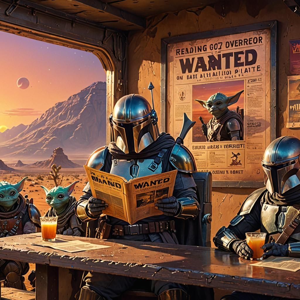 Wanted: Mandalorian and Grogu on Desert Planet