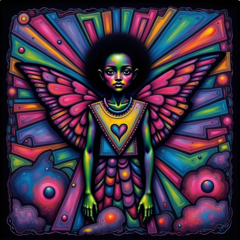 Crayon Kids in Digital Info War: Surreal Child's Art