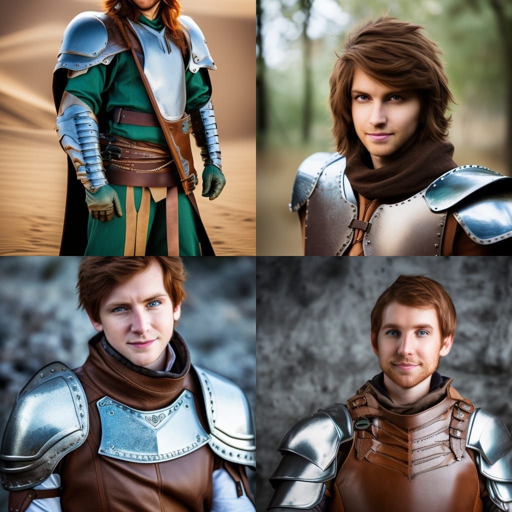 Handsome Ginger Haired Ranger in Dungeons and Dragons Style