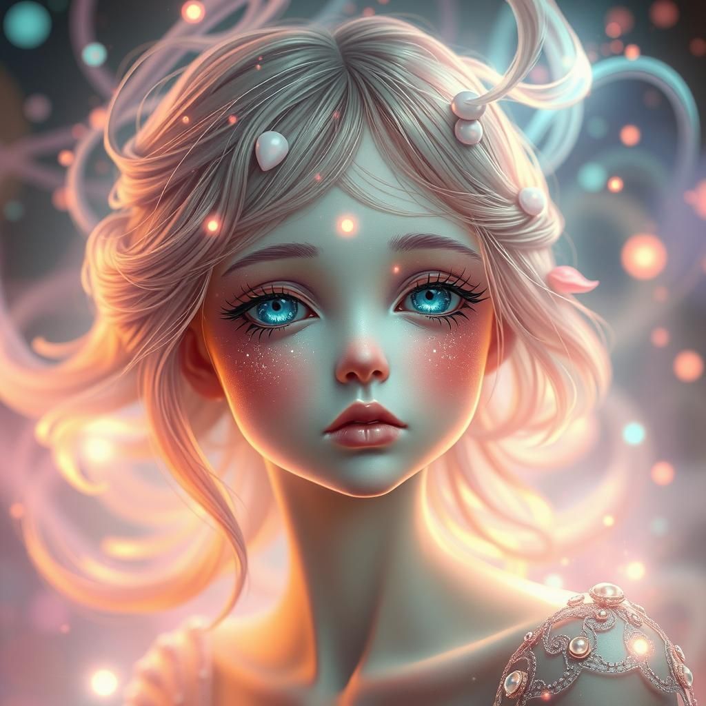 Ethereal Beauty in a Digital Dreamscape