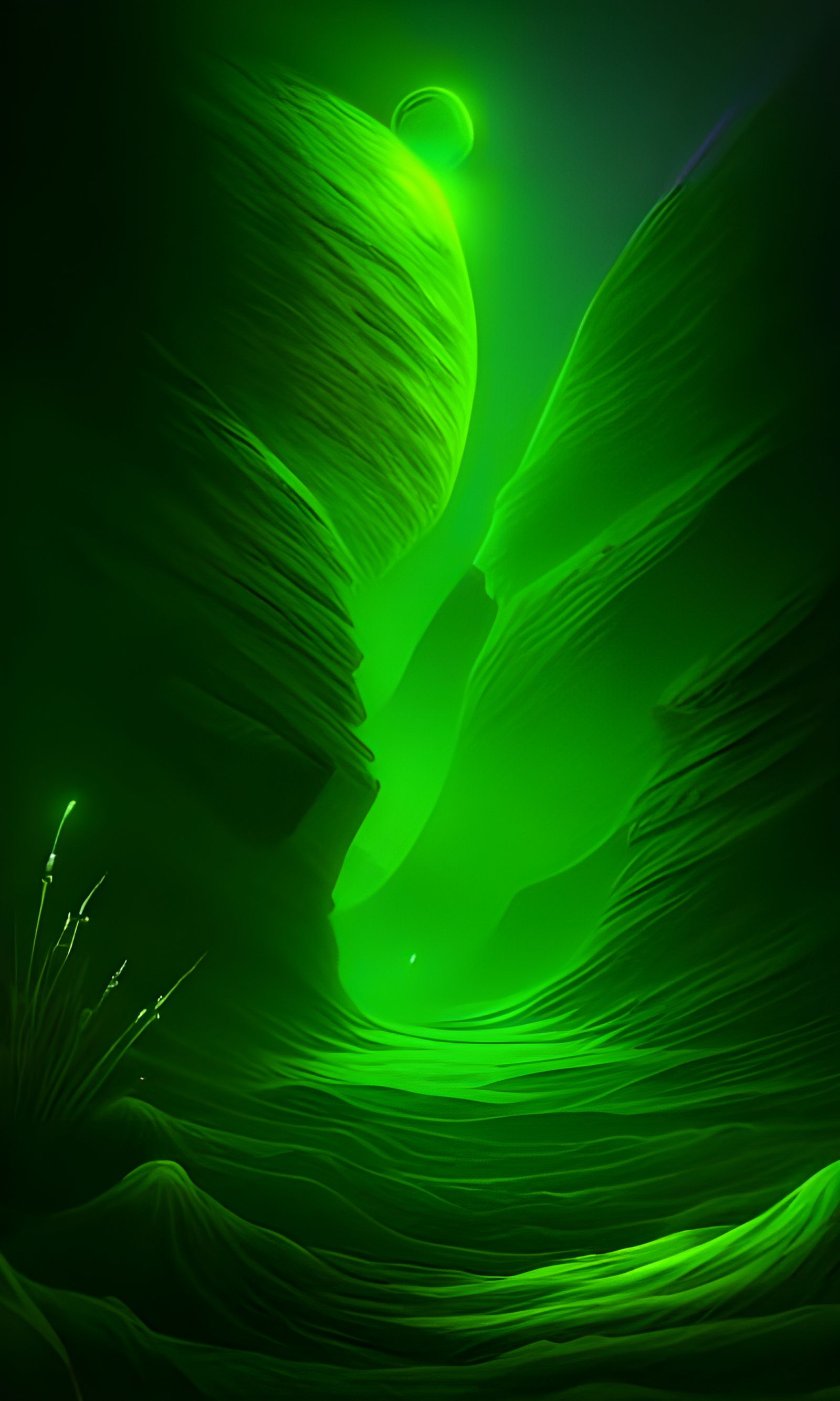 Vibrant Cosmic Landscape with Parallax Rendering