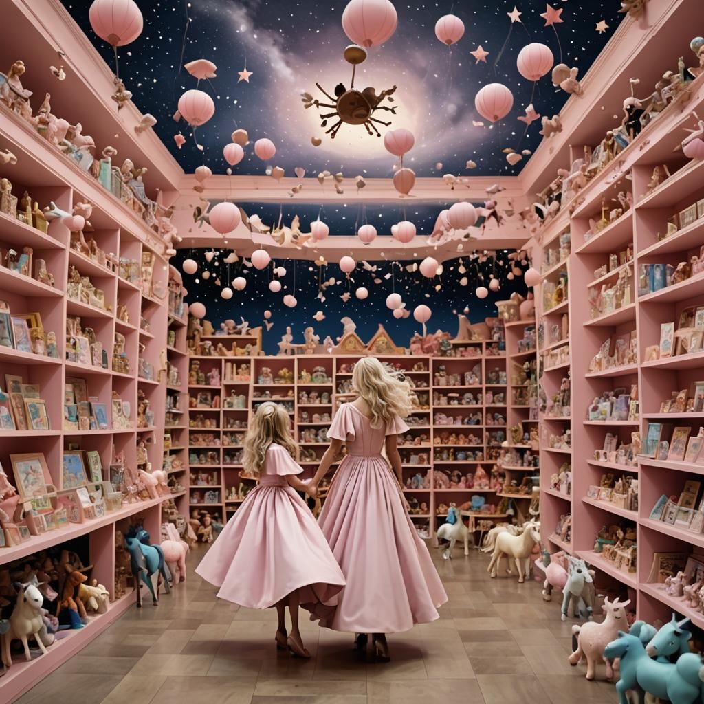 Magical Toy Store with Flying Ponies and Candy