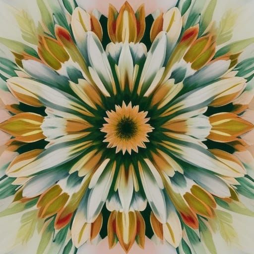 Spring desert wildflowers gouache hyperdetailed Georgia O’Ke...