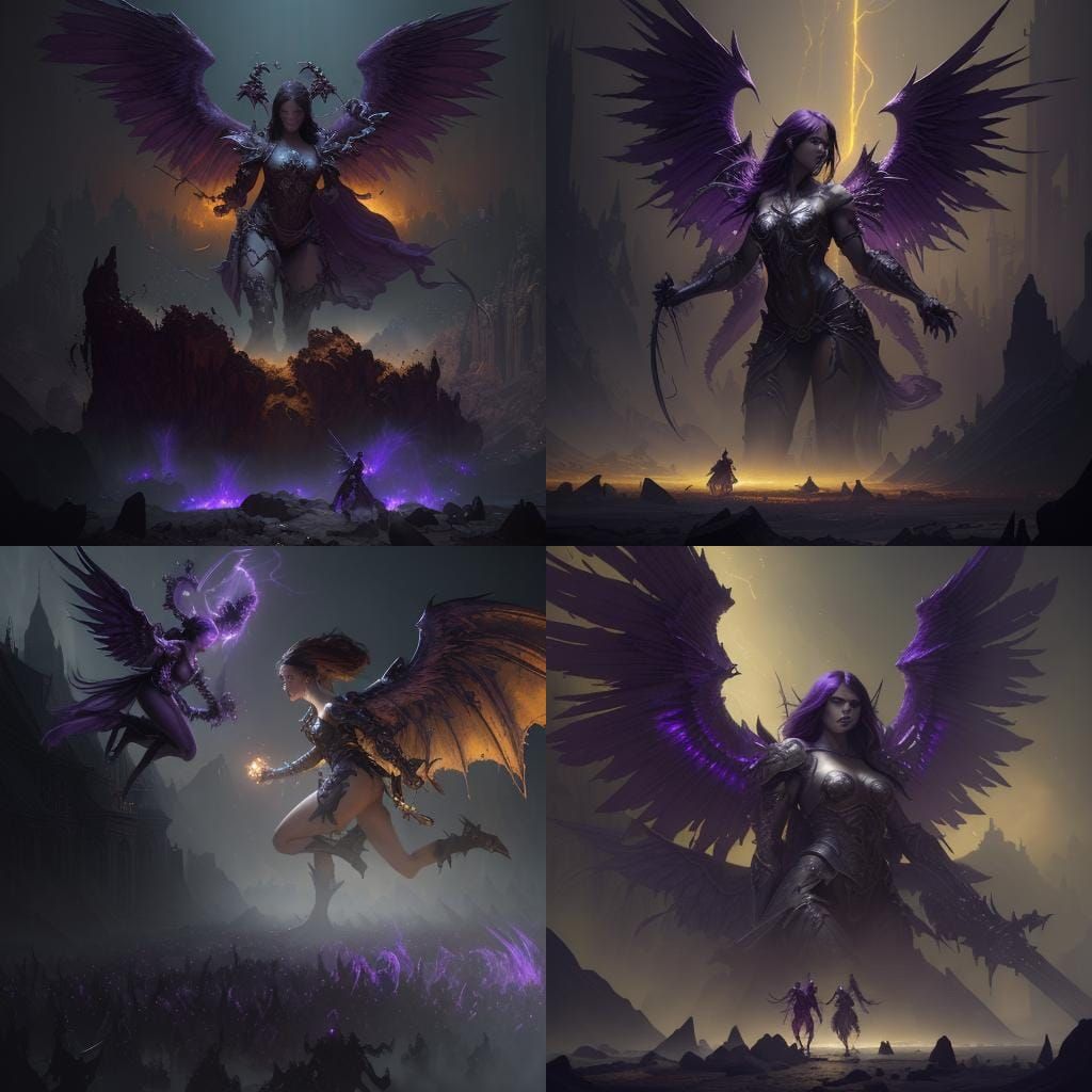 Angels vs Demons: Dark Fantasy Battle in 8K