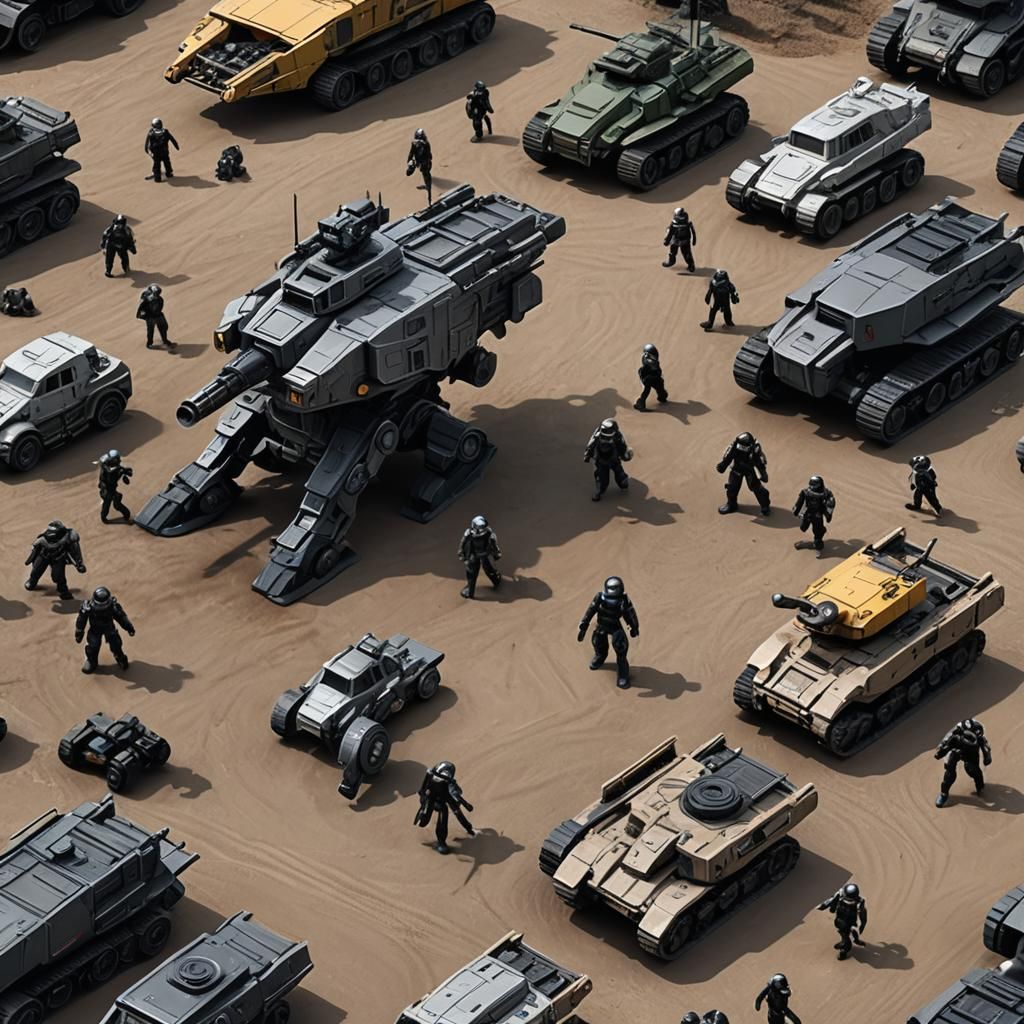 Futuristic Sci-Fi Mech Blending Vehicle Elements