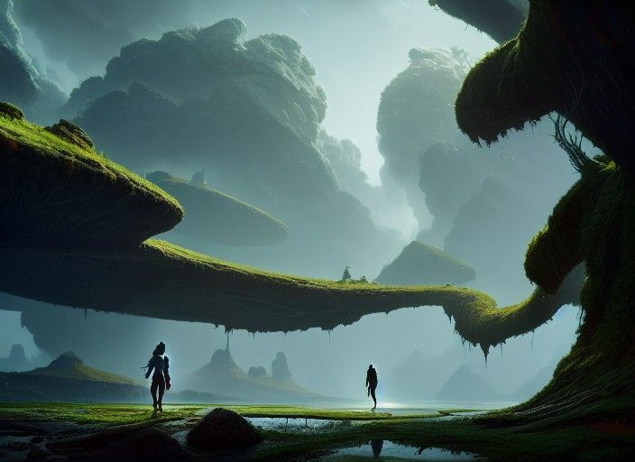 Surreal Landscape Inspired by Roger Dean