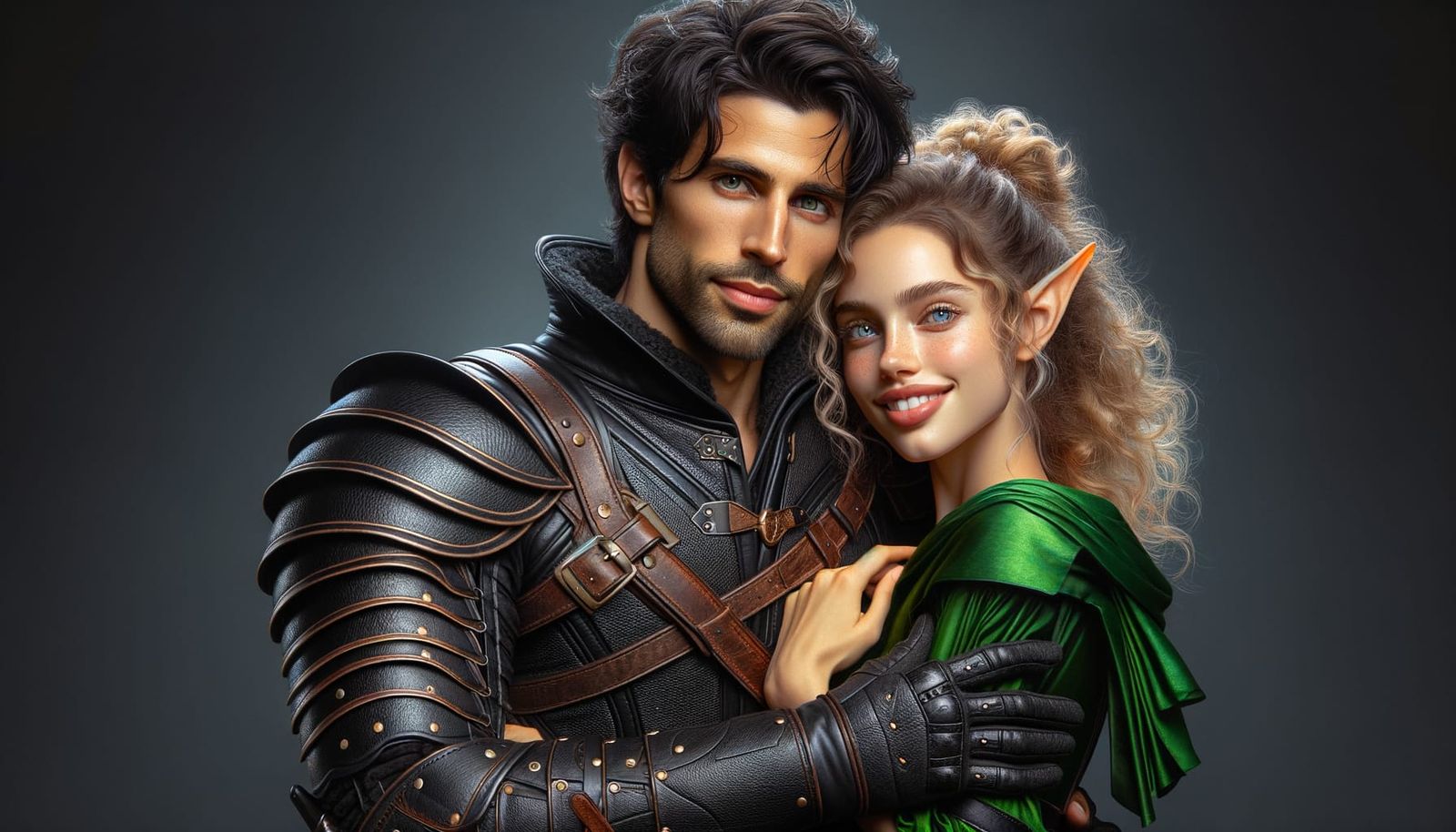 Ranger and Elf Intimate Portrait in Hyper-Realism