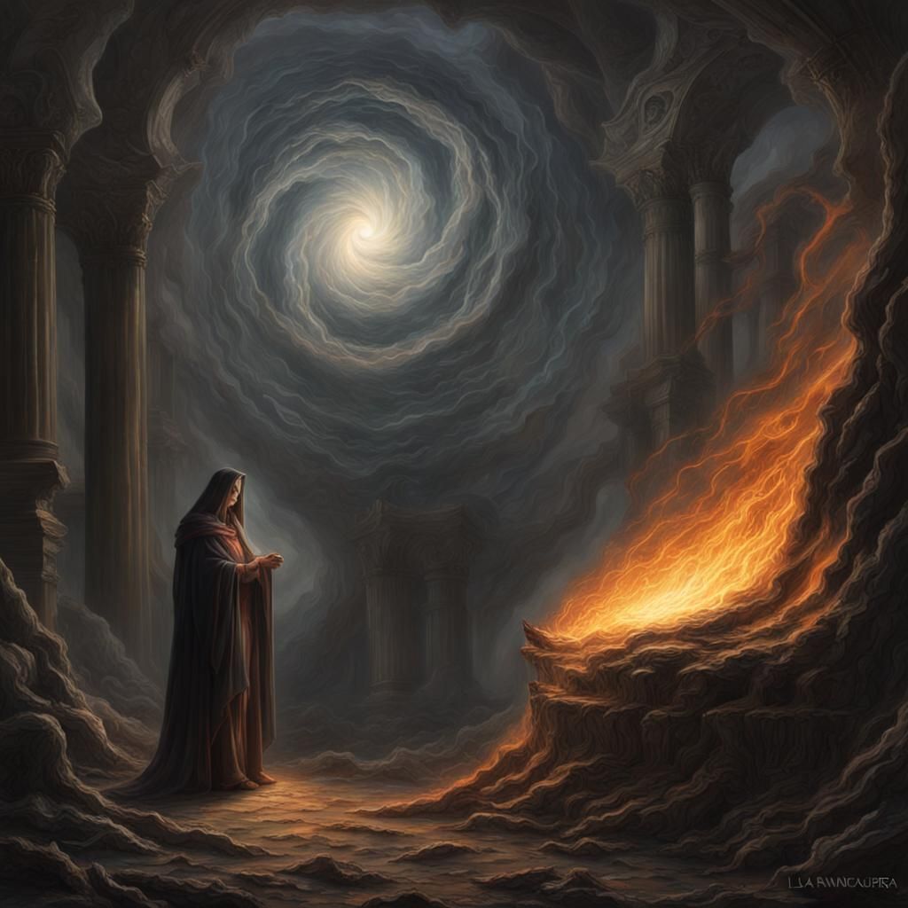 Anime Sorcerer Unleashes Dark Magic Vortex