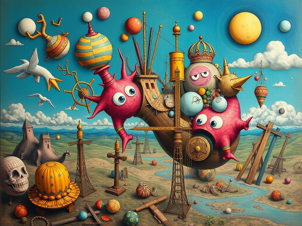Colorful Surrealism: An Absurd Composition