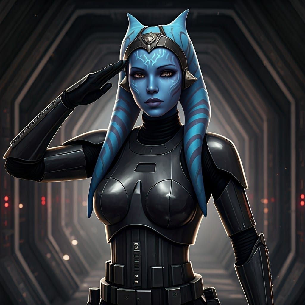 Twi'lek Stormtrooper in Anime-Inspired Futuristic Armor