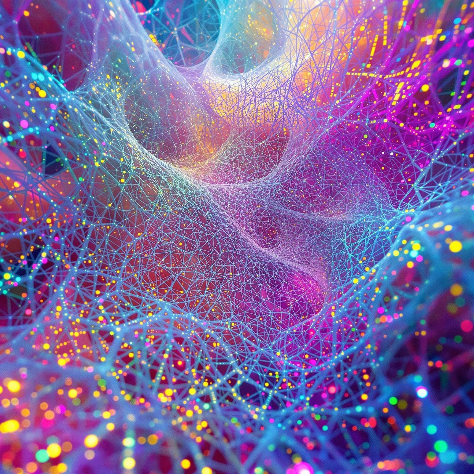 Enigmatic 3D Structure with Iridescent Threads, Aliens or Sc...