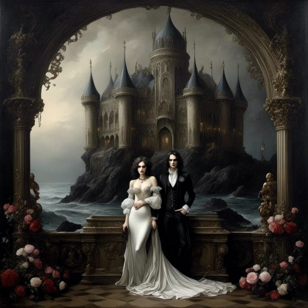 Gothic Castle by the Sea: Dark Romanticism